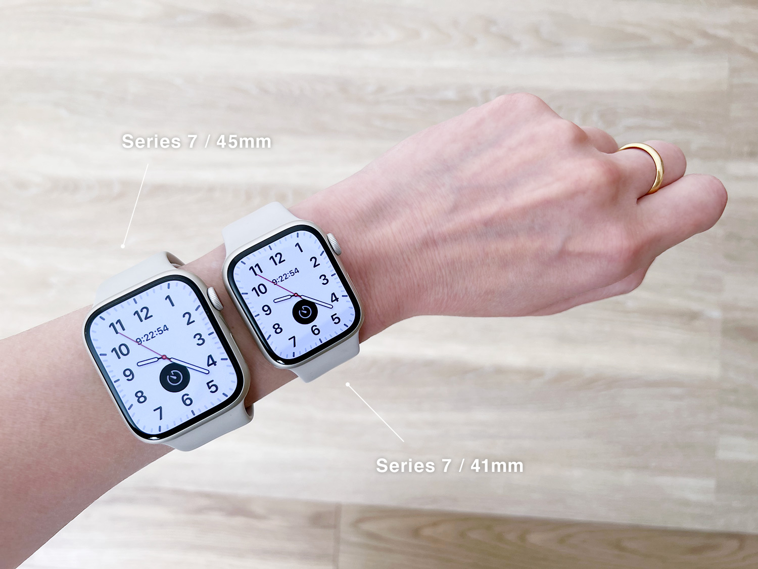 Apple Watch 9 / 8 / 7】41mmと45mmサイズ比較！女性はどちらが使い ...